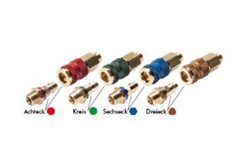 Coded workshop couplings, NW 7.2 (standard)