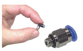 IQS push-in fittings for confined installation conditions - Mini (3-6mm)