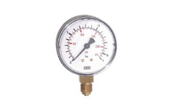 Pressure gauge, vertical (also for vacuum)